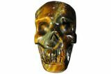 Polished Tiger's Eye Skull - Crystal Skull #111808-1